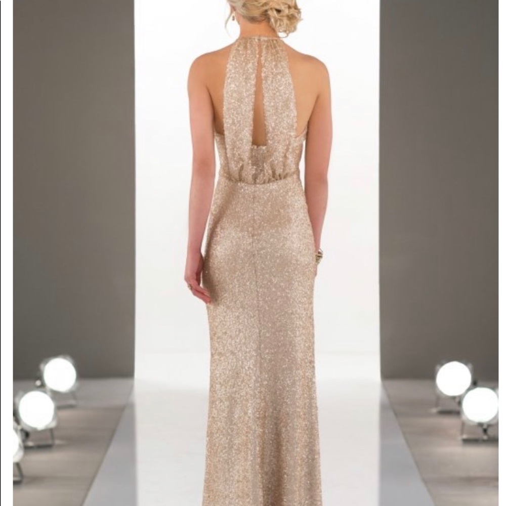 Sorella Vita Sequinned Gold Bridesmaid Dress - Picture 1 of 2